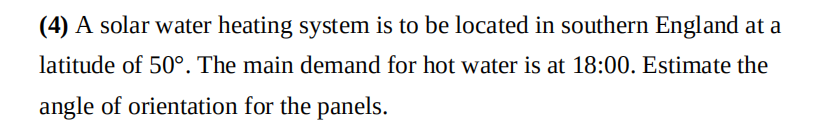 Solved 1 A Solar Energy Based Water Heating System Is Shown Chegg Com