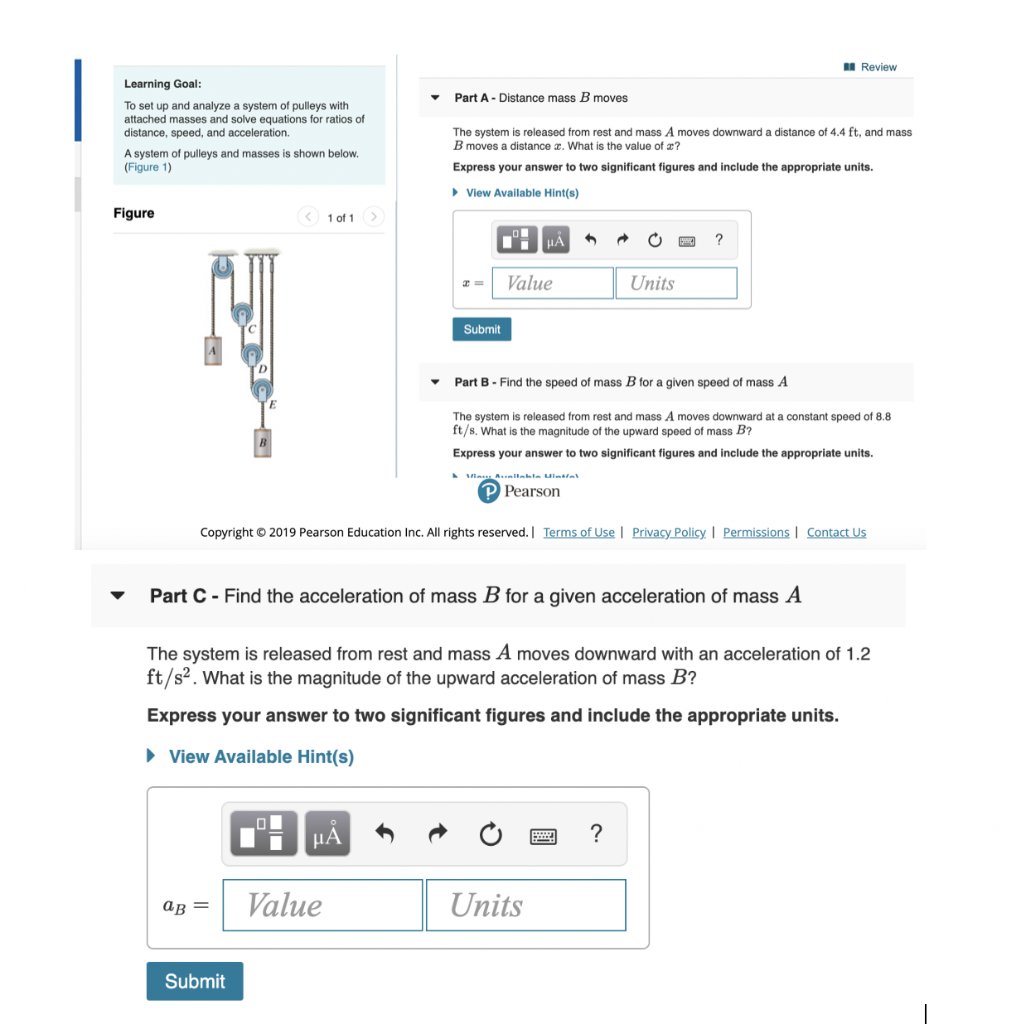 Solved: Review Part A - Distance Mass B Moves Learning Goa... | Chegg.com