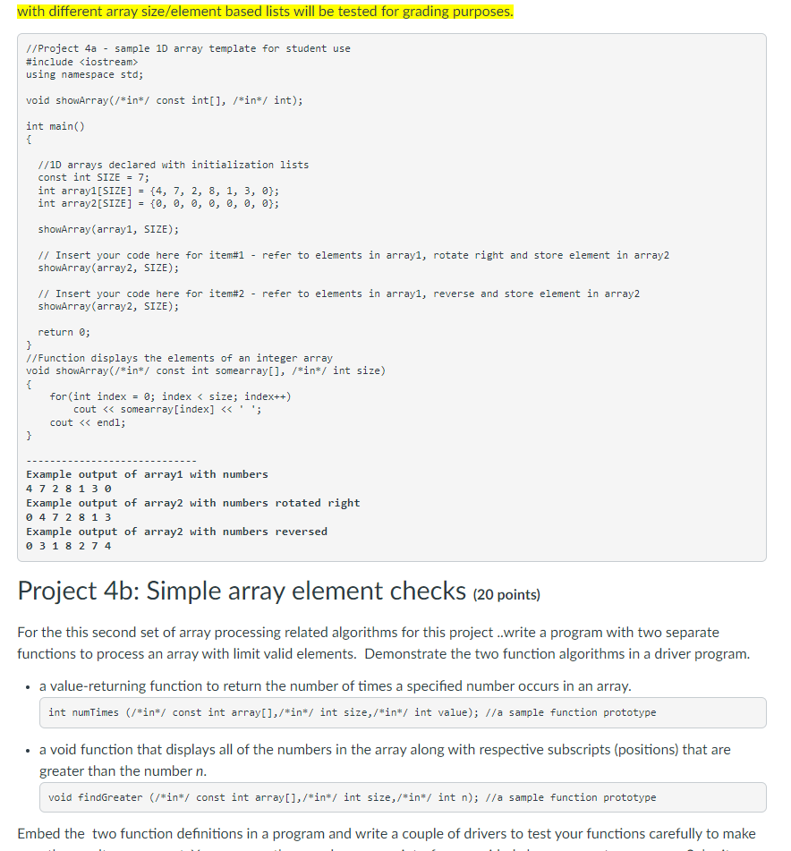 Solved How to Submit Using any standard C++ compiler write | Chegg.com