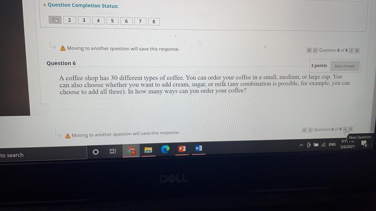 Solved Question Completion Status: 1 2 3 4 5 6 7 8 A Moving | Chegg.com