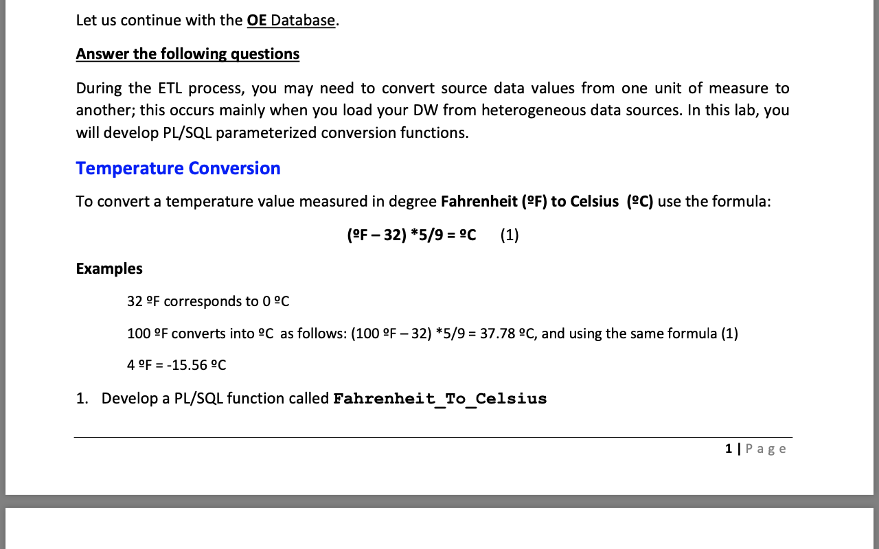 Solved Let us continue with the OE Database. Answer the | Chegg.com