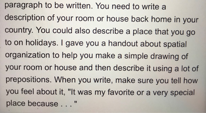 paragraph to be written. You need to write a | Chegg.com