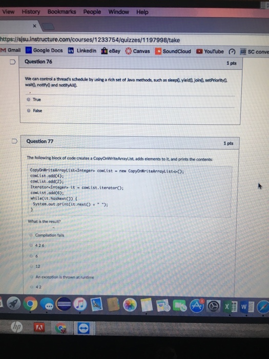 Solved We can control a threads schedule by using a rich set | Chegg.com