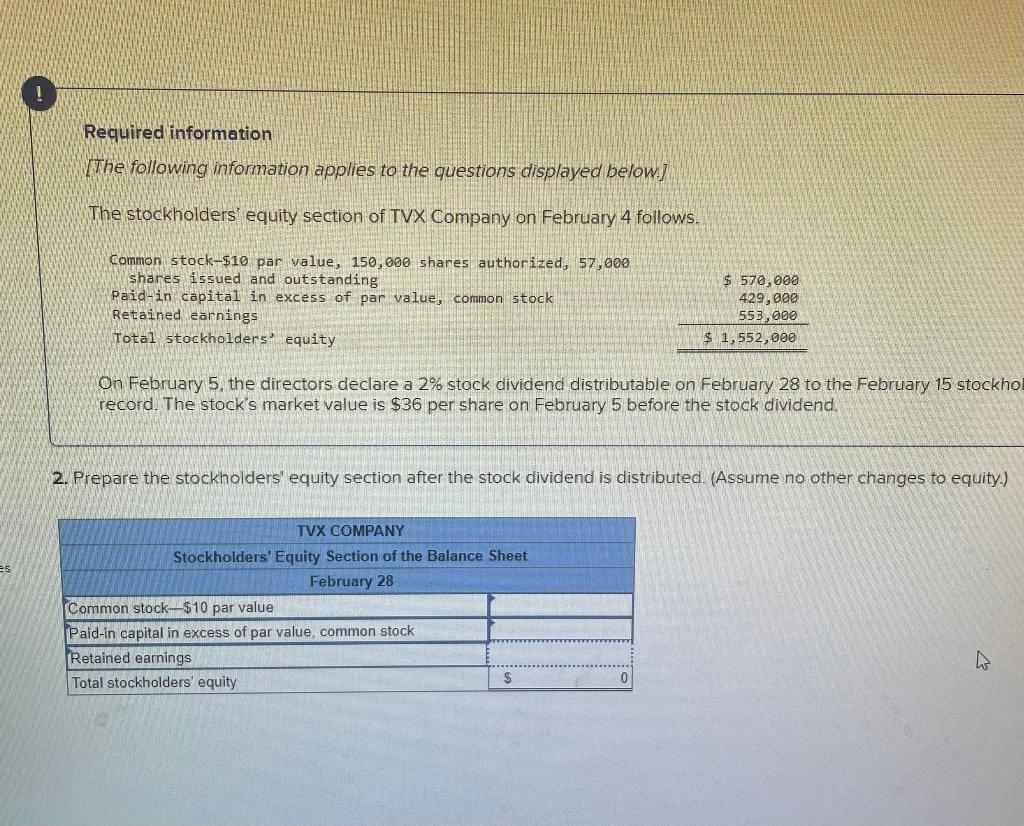 Solved On February 5 , The Directors Declare A 2% Stock | Chegg.com