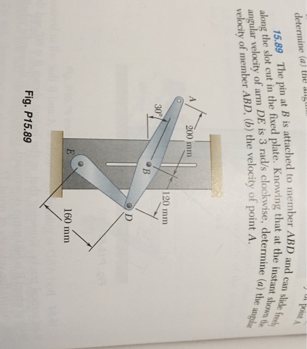 Solved The Pin At B Is Attached To Member ABD And Can Slide | Chegg.com