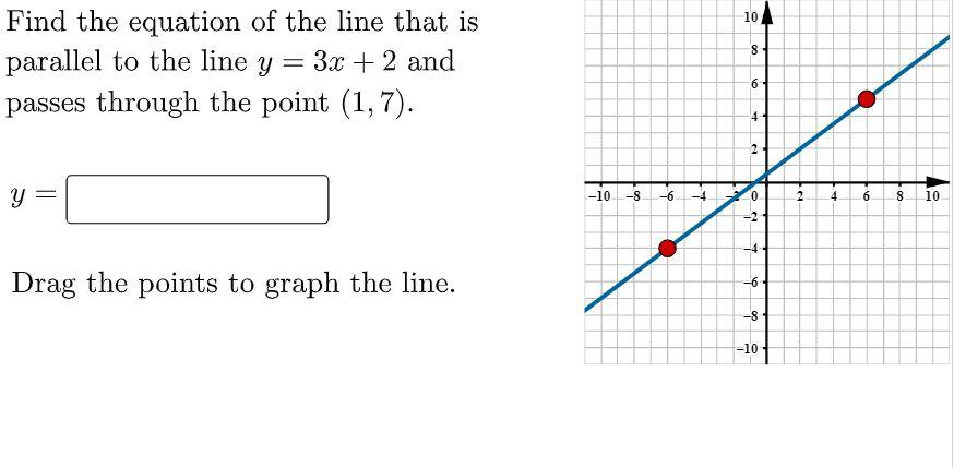 Solved 10 8 Find the equation of the line that is parallel | Chegg.com