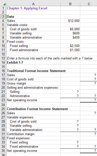 Solved Evaluate the Applying Excel form and enter formulas | Chegg.com