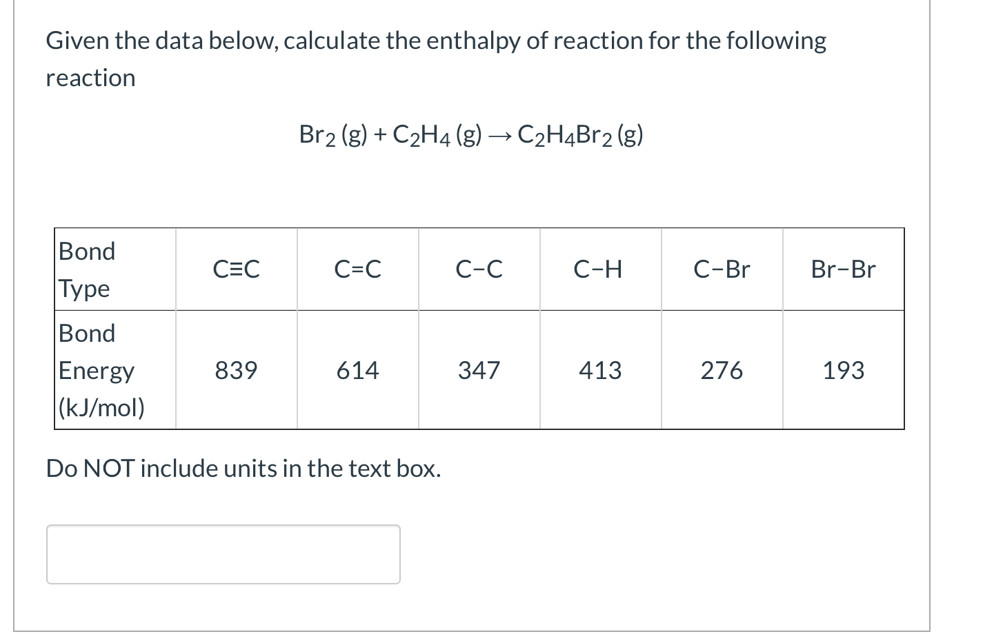 Solved Given the data below calculate the enthalpy of Chegg