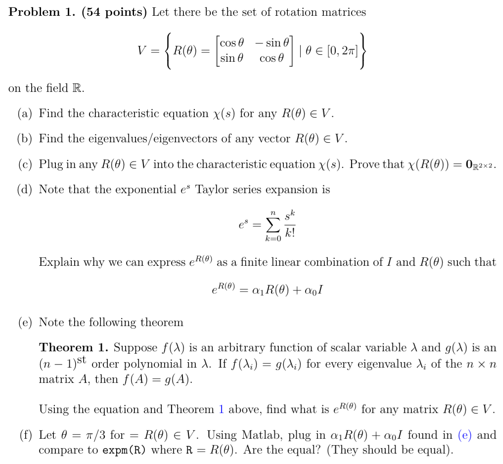 Solved Problem 1. (54 points) Let there be the set of | Chegg.com