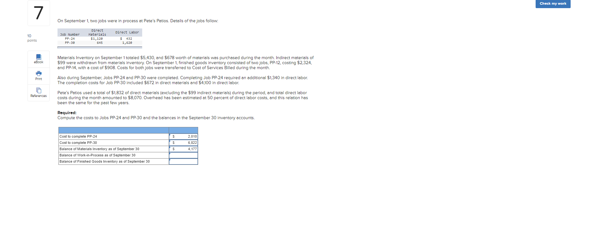 Solved Helpful When It S In Excel And Laid Out On Septemb Chegg Com