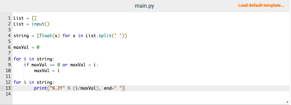 Solved main.py Load default template...1:Compare output ∧ | Chegg.com