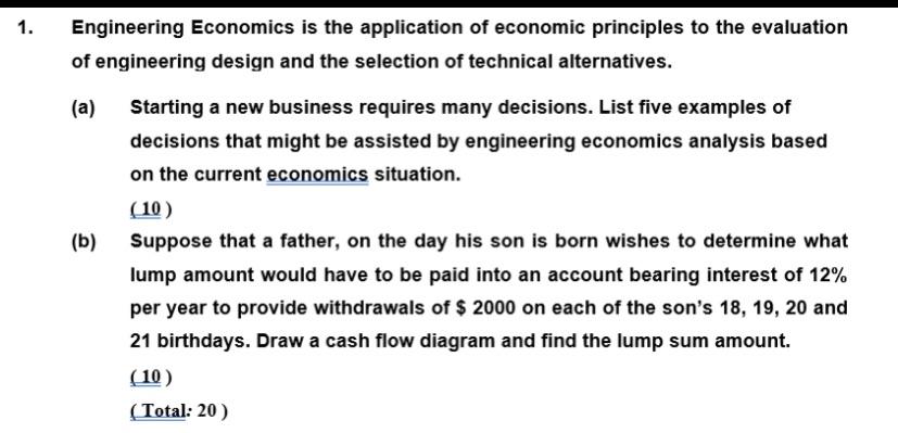 case study with engineering economics application