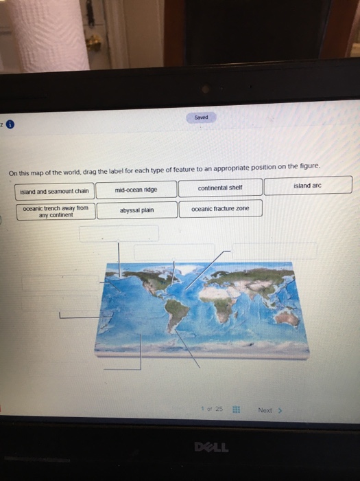 Solved On this map of the world drag the label for each type | Chegg.com