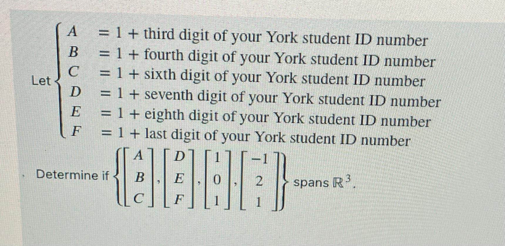 Solved A = 5 B = 5 C = 3 D = 6 E = 5 F = 8 Please provide | Chegg.com