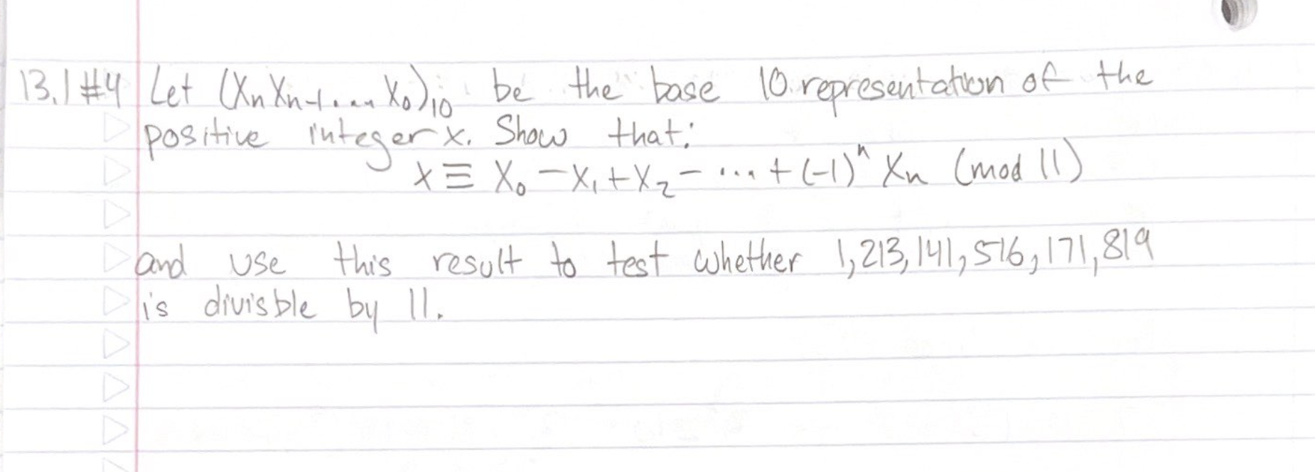 Solved 1#4 Let (XnXn−1…X0)10 be the base 10 representation | Chegg.com