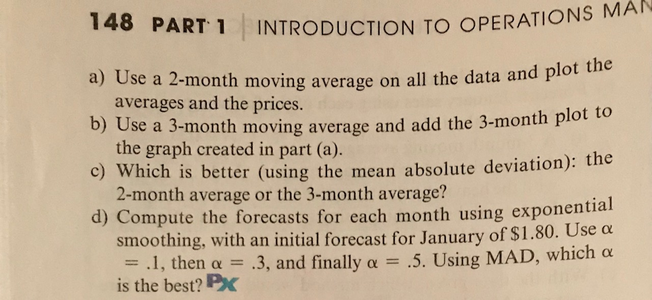 Solved ing average. d) Compute the mean squared error for | Chegg.com
