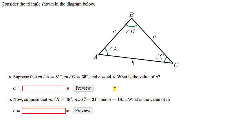 Solved Consider the triangle shown in the diagram below. B | Chegg.com