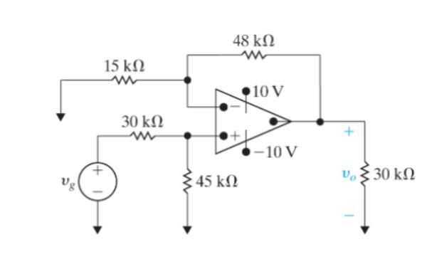 Solved 7. What type of op amp is shown below? If vg = 3V, | Chegg.com