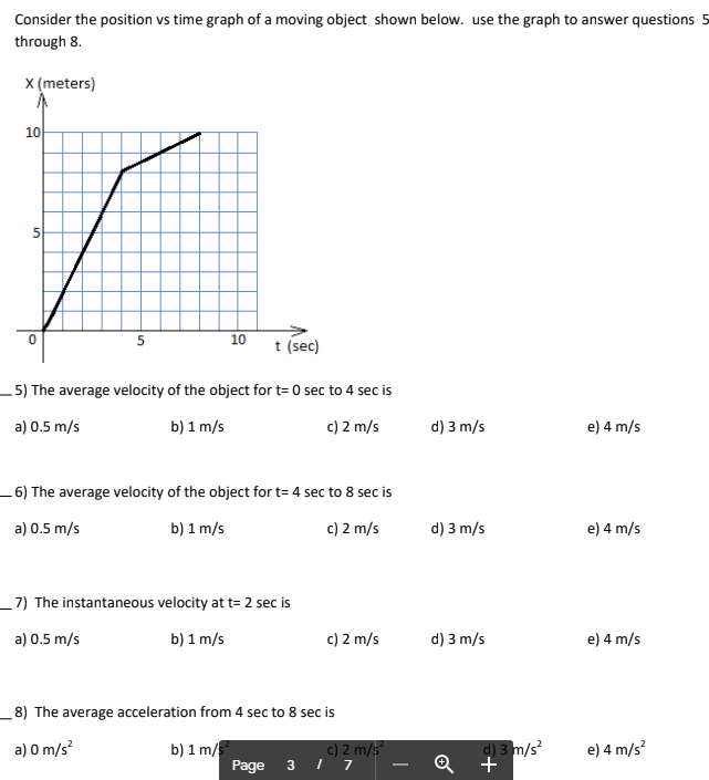 Solved Consider the position vs time graph of a moving | Chegg.com