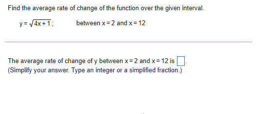Solved Find the average rate of change of the function over | Chegg.com