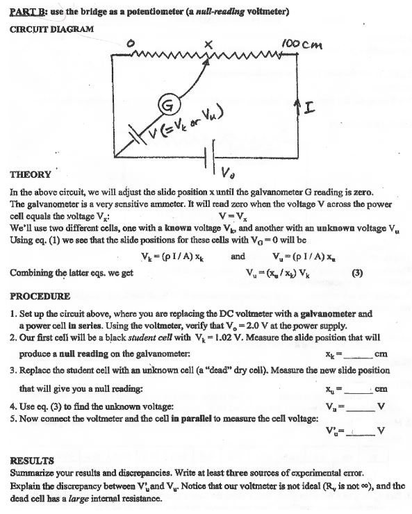 THE POTENTIOMETER PURPOSE To assemble a precision
