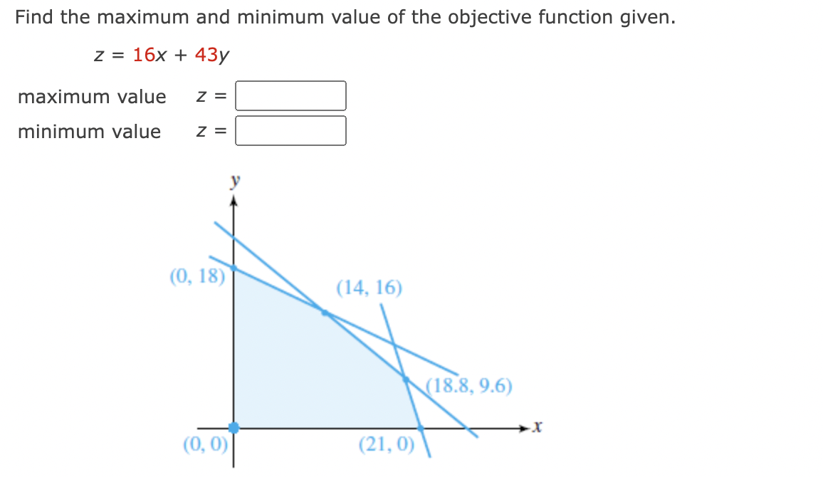 Solved Find The Maximum And Minimum Value Of The Objective Chegg Solved Find The Maximum And Minimum Value Of The Objective Chegg