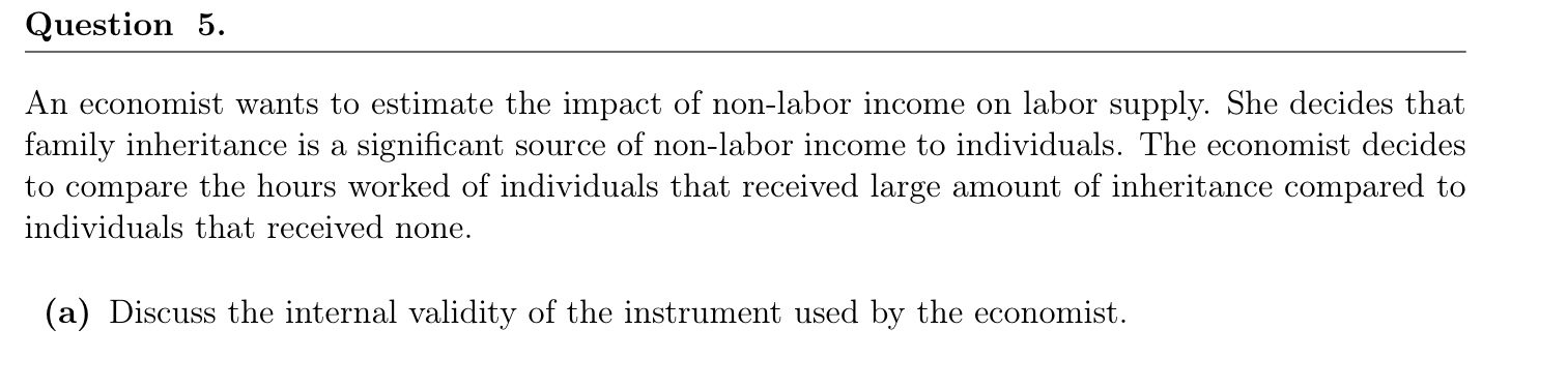 Solved An economist wants to estimate the impact of | Chegg.com