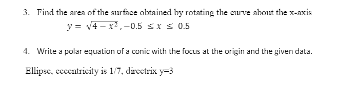 Solved CALCULUS 2 : Please show any and all work/steps | Chegg.com