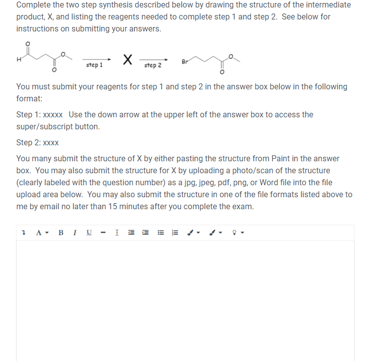 Solved Complete The Two Step Synthesis Described Below By | Chegg.com