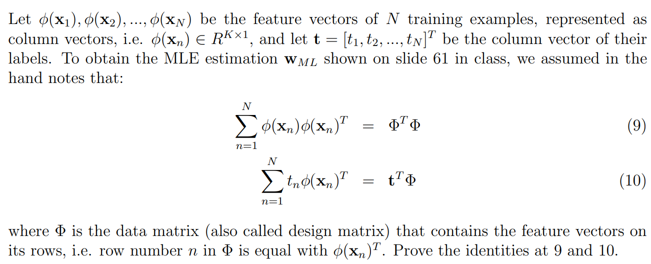 Solved Let ϕ(x1),ϕ(x2),…,ϕ(xN) be the feature vectors of N | Chegg.com