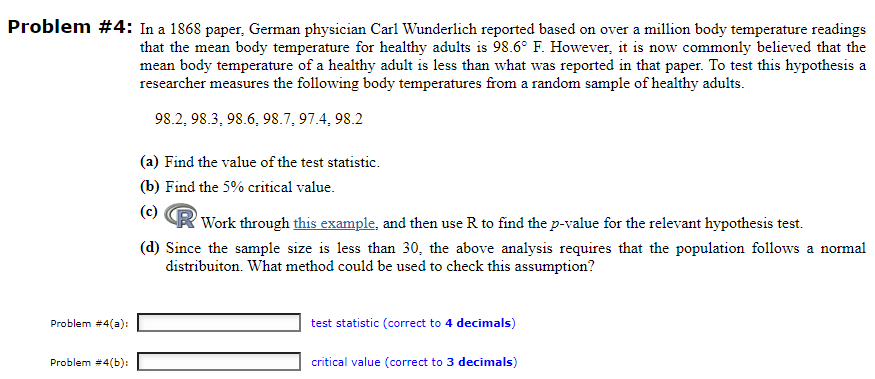 Solved \#4: In a 1868 paper, German physician Carl