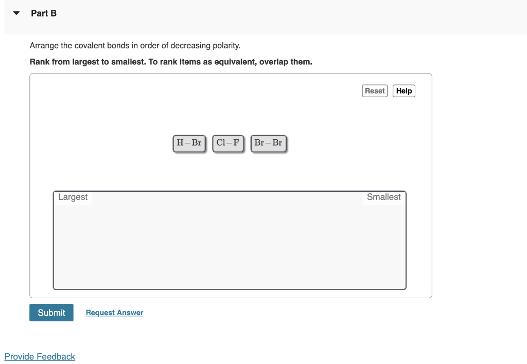 Solved Part A Identify each of the following bonds as polar | Chegg.com