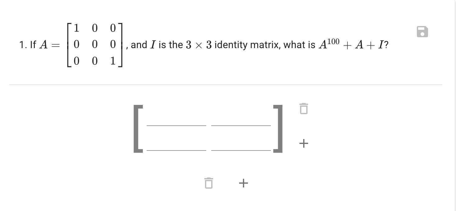 Solved 1 If A ſi 007 0 0 0 And I Is The 3 X 3 Identi Chegg Com