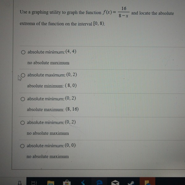 Solved 16 and locate the absolute Use a graphing utility to | Chegg.com