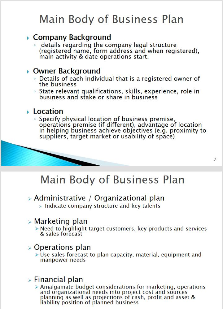 full form of business plan