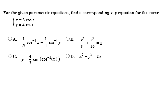 Solved For the given parametric equations, find a | Chegg.com