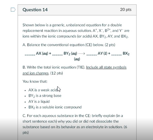 Solved Question 8 4 pts a The lab stock room has 500 mL of a | Chegg.com
