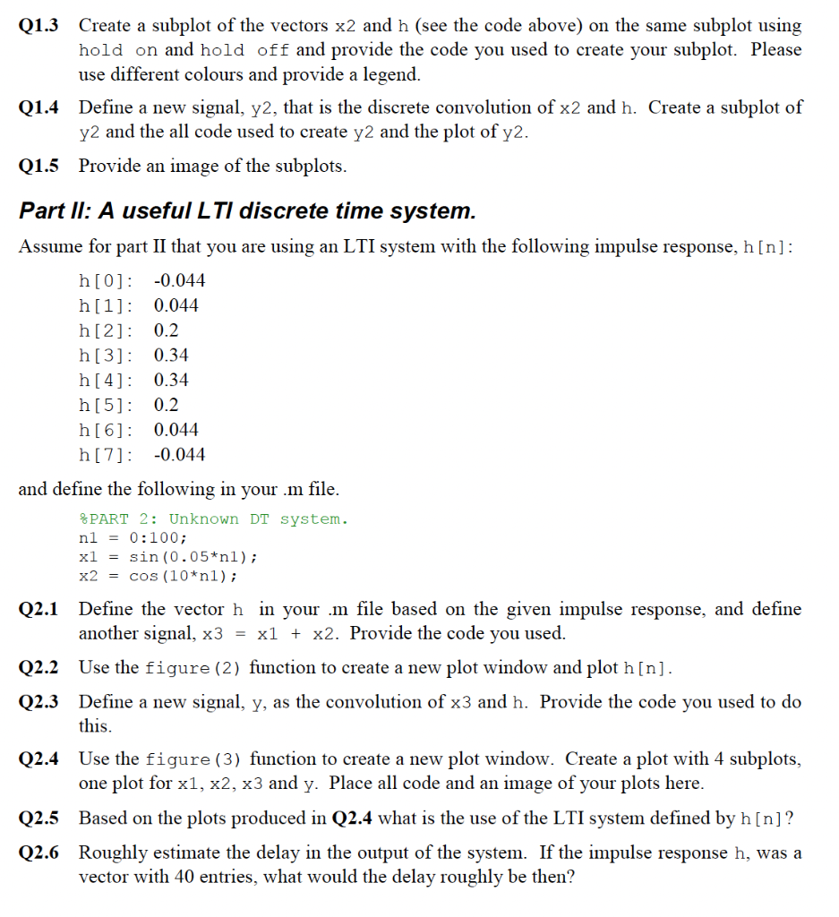 Solved Please I only need the answers to part 3!!! | Chegg.com