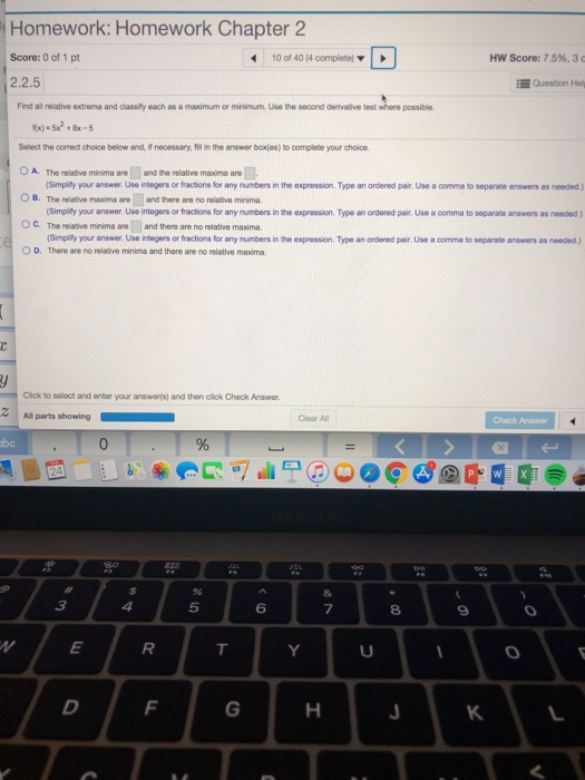 Solved Homework: Homework Chapter 2 Score: 0 of 1 pt 2.2.5 | Chegg.com