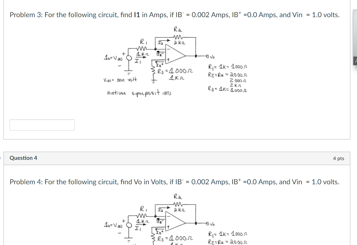 Solved Problem 3: For The Following Circuit, Find [1 In | Chegg.com