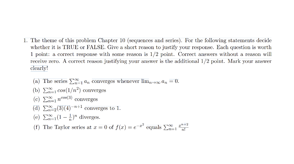 Solved 1. The theme of this problem Chapter 10 (sequences | Chegg.com