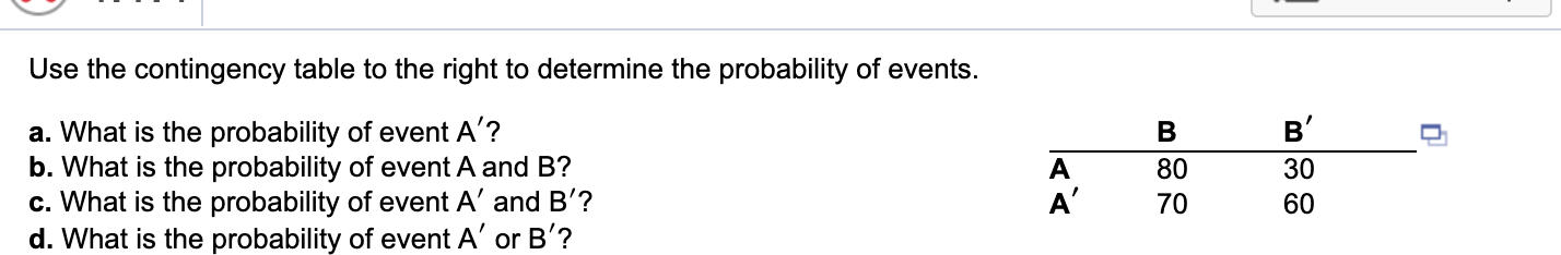 Solved Use The Contingency Table To The Right To Determine 3200