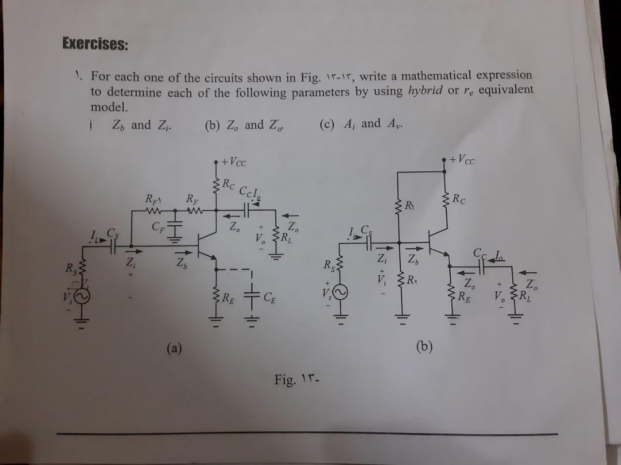Solved Exercises: . For each one of the circuits shown in | Chegg.com