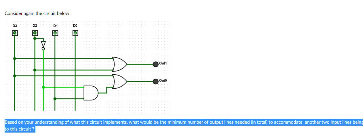 If there were 2 input lines added, how much outputs | Chegg.com