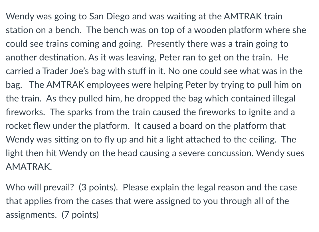 Solved Wendy was going to San Diego and was waiting at the | Chegg.com