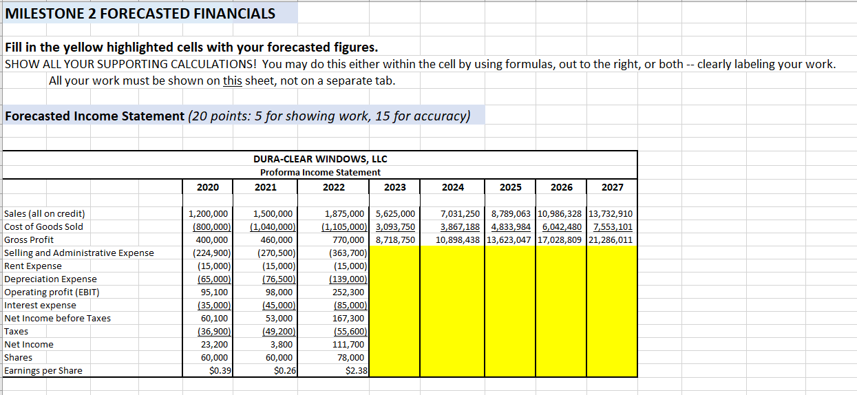 NOTE: You will use a combination of Proforma, Ratios, | Chegg.com