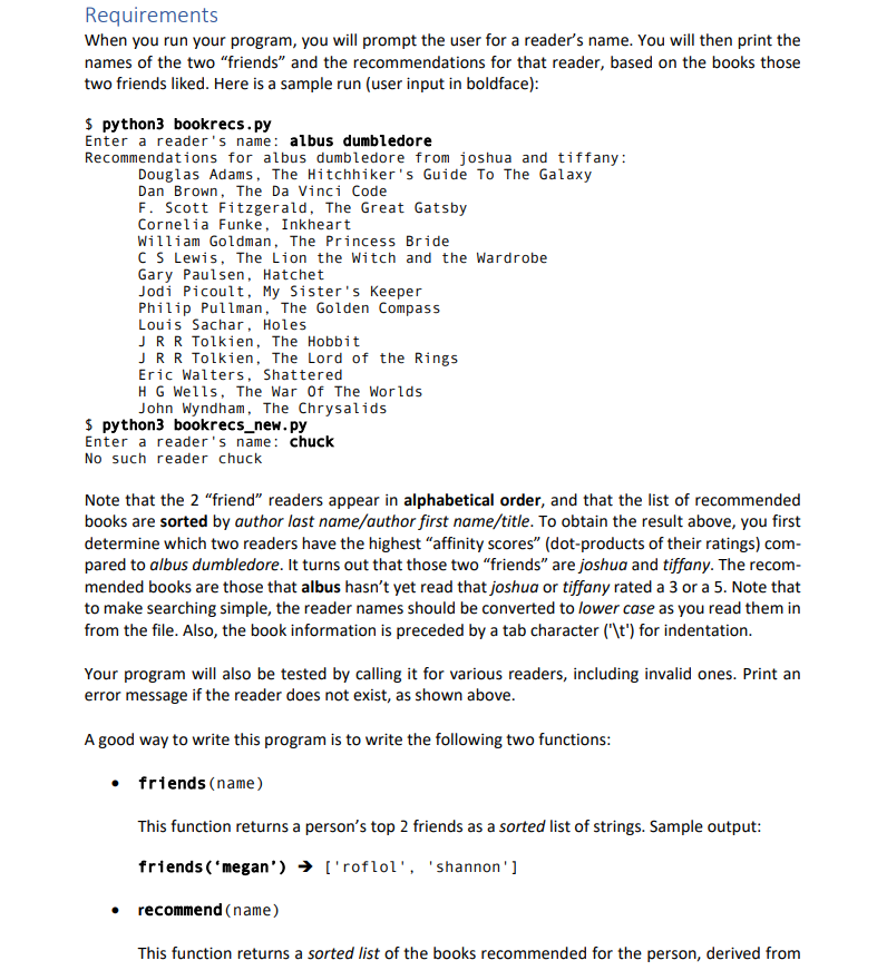 Solved Project 1: Book Recommendations CS 1410 Background