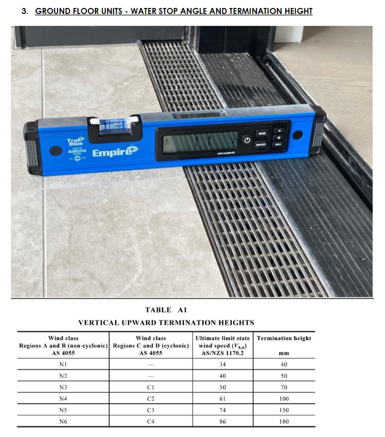 Solved 3. GROUND FLOOR UNITS WATER STOP ANGLE AND