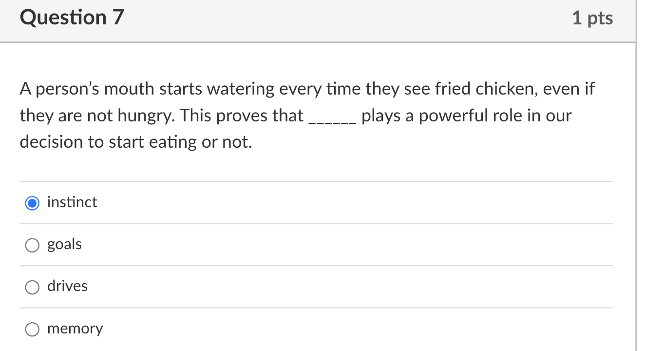 Solved A person's mouth starts watering every time they see