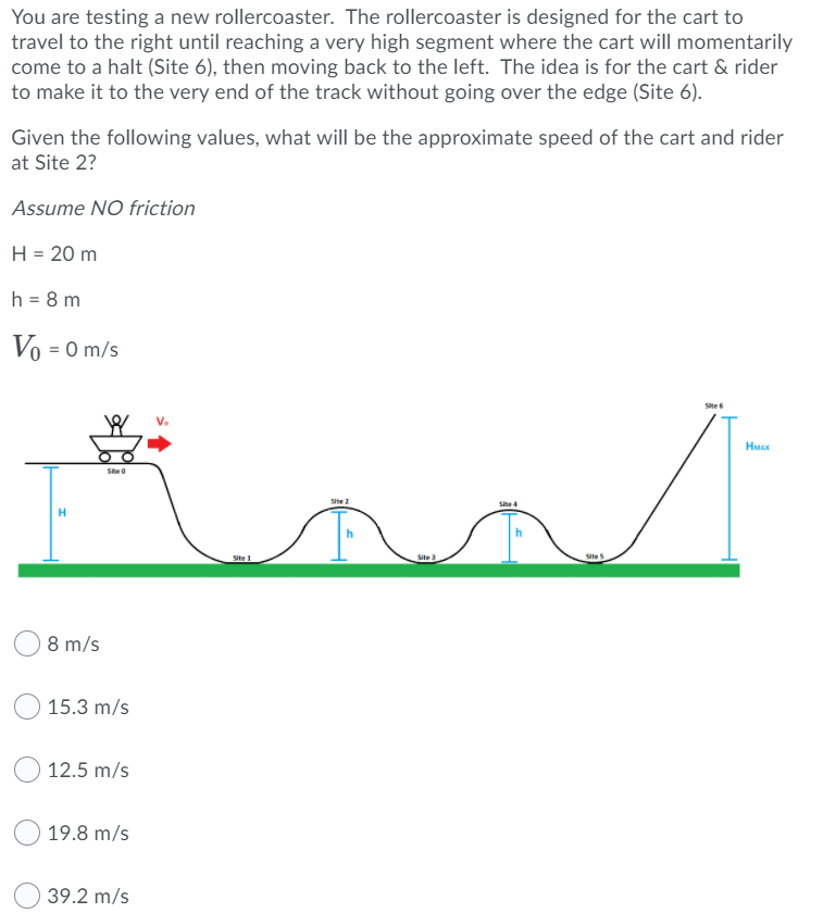 Solved You are testing a new rollercoaster. The | Chegg.com